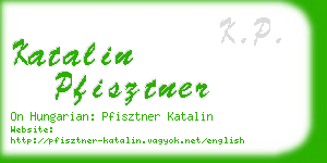 katalin pfisztner business card